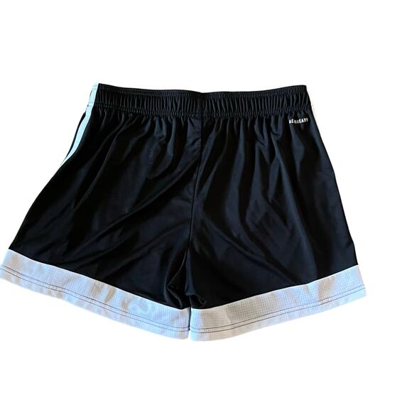 Adidas Women’s Black 3-Stripes Shorts Size L AEROREADY Athletic Running Training - Picture 2 of 4